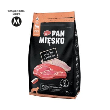 PAN MIĘSKO Cielęcina z indykiem chrupki M 9kg