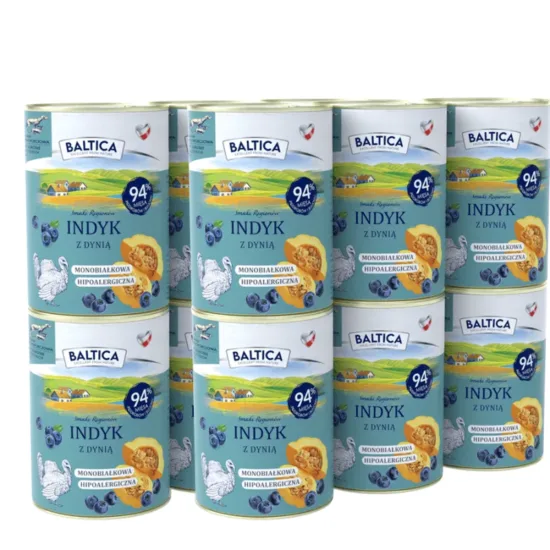 BALTICA indyk z dynią 12x400g monoproteinowa bezzbożowa