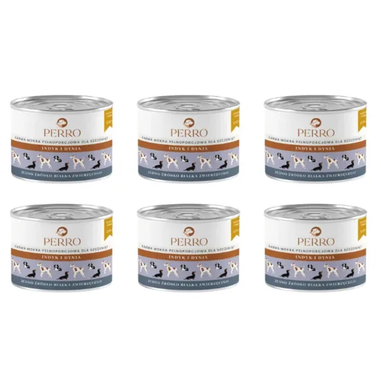 PERRO Indyk z Dynią Junior 6x410g
