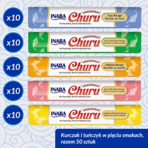 INABA CAT Churu Varieties Tuńczyk i kurczak 50x14g słoik 700g - obrazek 5