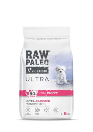 RAW PALEO Ultra Pork Mini Puppy 8kg z wieprzowiną dla szczeniąt ras małych