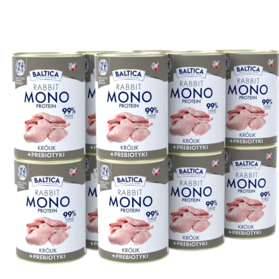 BALTICA Mono Królik z prebiotykami 12x400g