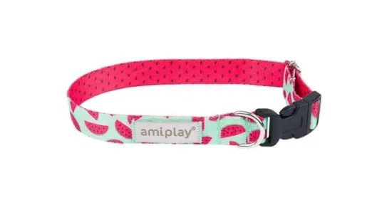 Amiplay Obroża regulowana BeHappy L Watermelon