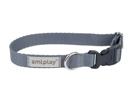 Amiplay Obroża regulowana Samba M Szary
