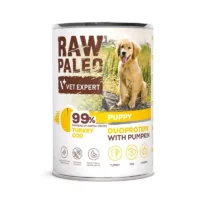 RAW PALEO Turkey Cod Puppy 400g mokra karma dla szczeniąt duoproteina indyk z dorszem