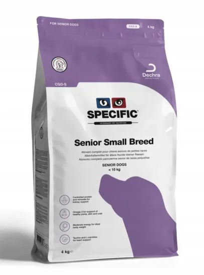 DECHRA SPECIFIC CGD-S 4kg Senior Small Breed karma sucha dla psów starszych ras małych