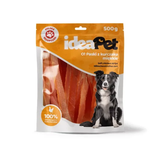 ideaPet Paski z kurczaka miękkie 500g