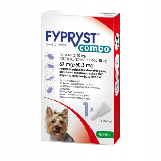 KRKA Fypryst combo 2-10kg pies 67/60,3mg 1 pipeta