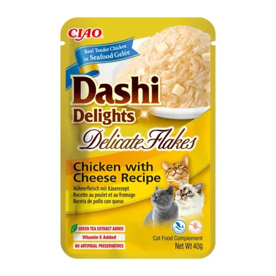INABA CAT Dashi Delights Flakes Chicken Cheese 40g