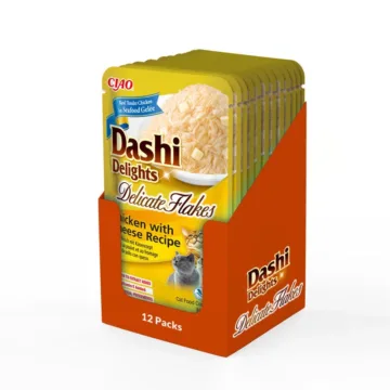 INABA CAT Dashi Delights Flakes Chicken Cheese 12x40g