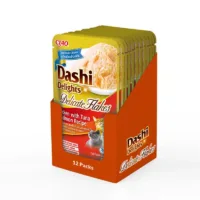INABA CAT Dashi Delights Flakes Chicken Tuna Salmon 12x40g