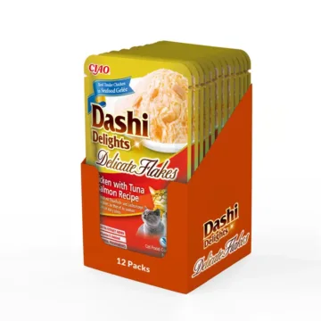 INABA CAT Dashi Delights Flakes Chicken Tuna Salmon 12x40g