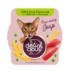 DELICKCIOUS Zupa z tuńczyka z kukurydzą i zielonym groszkiem 80g karma dla kotów