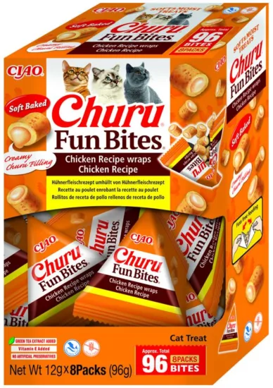 INABA CAT FUN BITES CHICKEN RECIPE 8x12g (96g)
