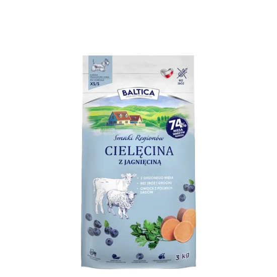 BALTICA Smaki Regionów Cielęcina z jagnięciną XS/S 3kg