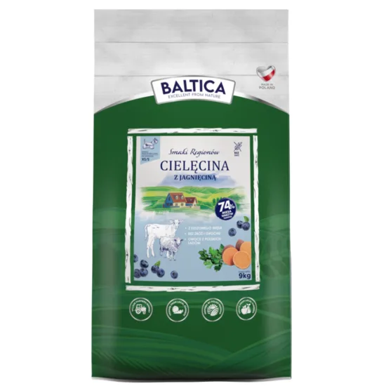 BALTICA Smaki Regionów Cielęcina z jagnięciną XS/S 9kg
