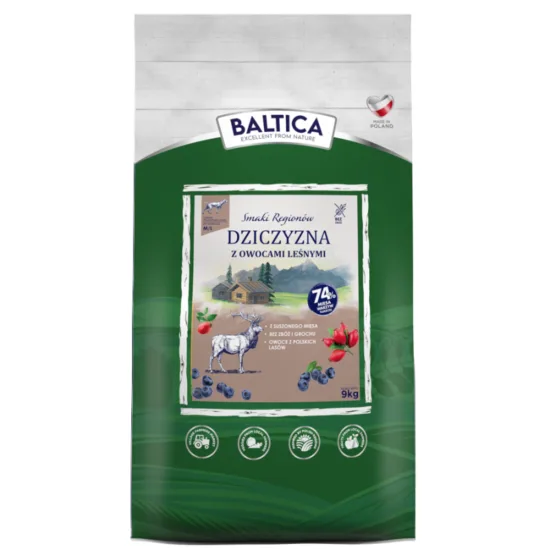 BALTICA Smaki Regionów Dziczyzna z owocami leśnymi M/L 9kg