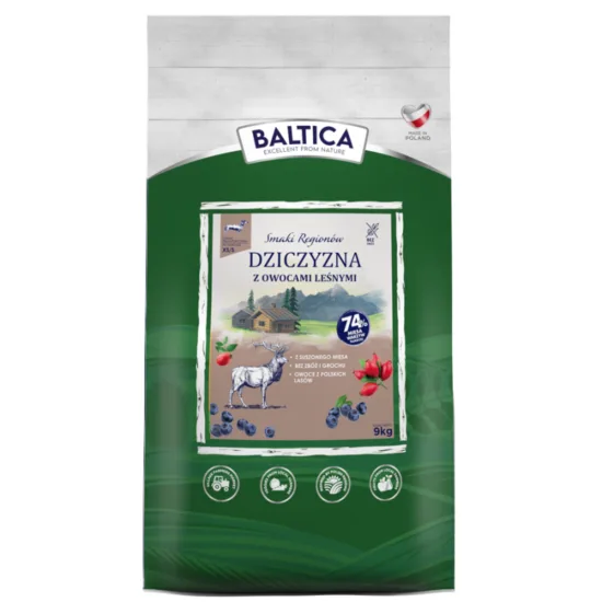 BALTICA Smaki Regionów Dziczyzna z owocami leśnymi XS/S 9kg