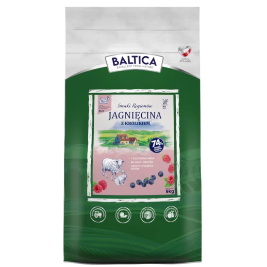 BALTICA Smaki Regionów Jagnięcina z królikiem XS/S 9kg