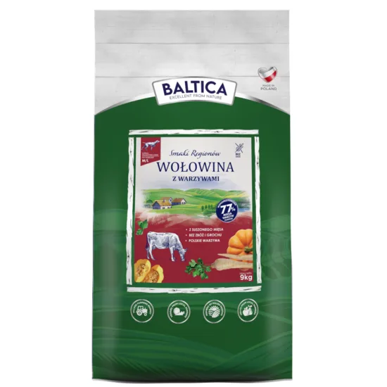BALTICA Smaki Regionów Wołowina z warzywami M/L 9kg