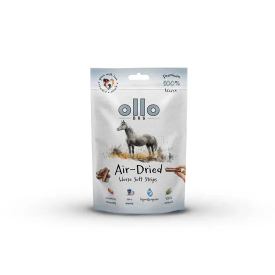Ollo Air Dried Horse Strips 80g delikatnie suszone przysmaki z koniny
