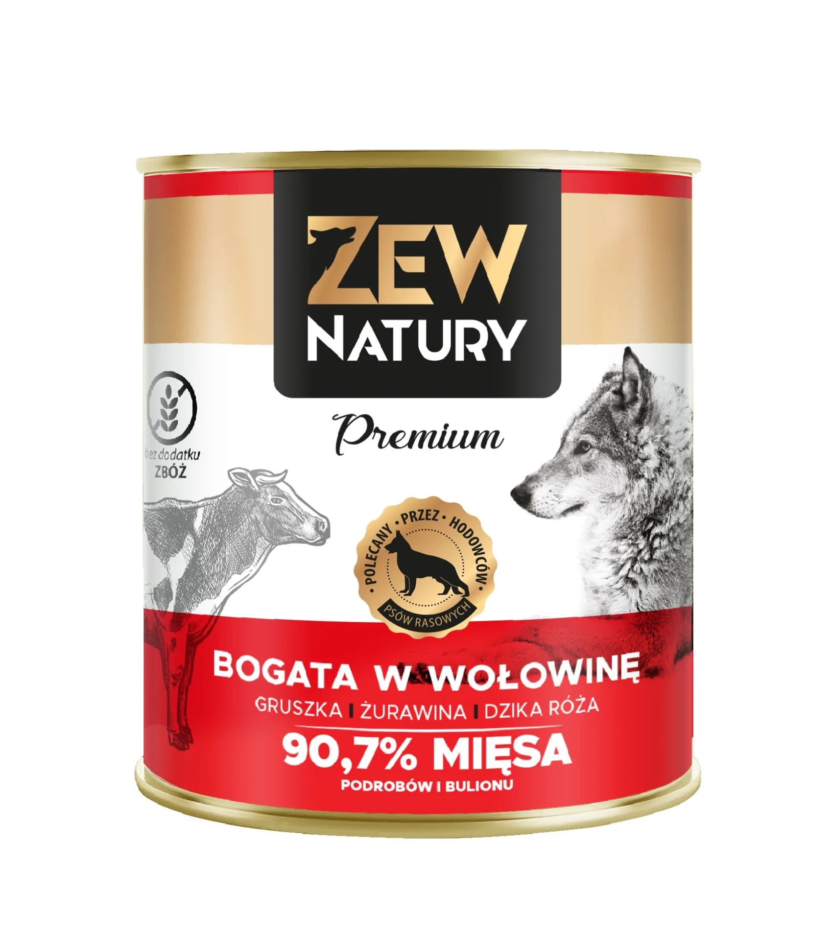 ZEW NATURY Premium karma mokra bogata w wołowinę 800g dla psów dorosłych
