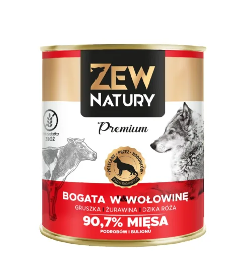 ZEW NATURY Premium karma mokra bogata w wołowinę 800g dla psów dorosłych