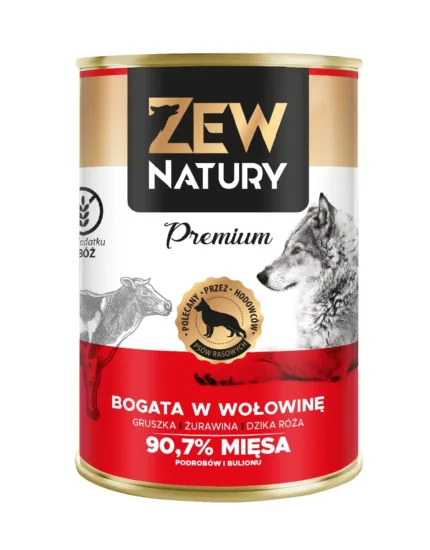 ZEW NATURY Premium Karma mokra bogata w wołowinę 400g dla psów dorosłych