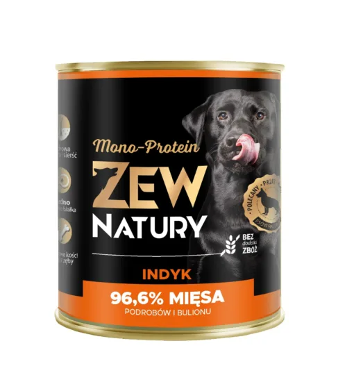 ZEW NATURY Mono Protein Indyk 800g karma mokra dla psów dorosłych