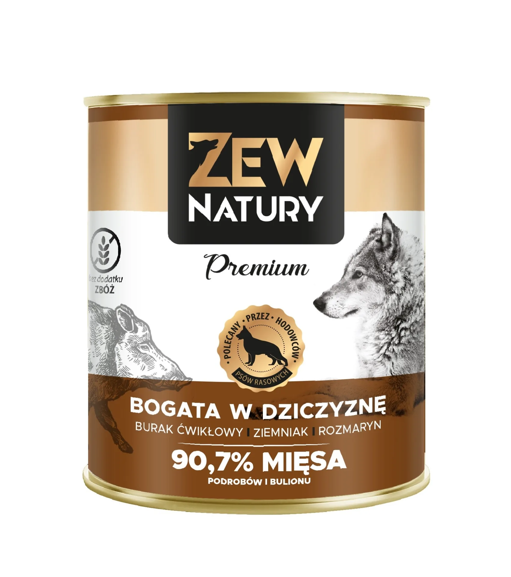 ZEW NATURY Premium Karma mokra bogata w dziczyznę 800g dla psów dorosłych