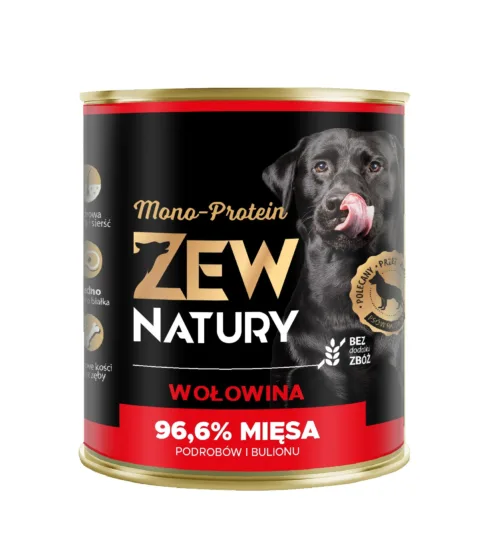 ZEW NATURY Mono Protein Wołowina 800g karma mokra dla psów dorosłych