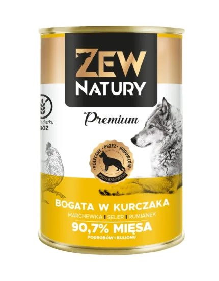 ZEW NATURY Premium Karma mokra bogata w kurczaka 400g dla psów dorosłych