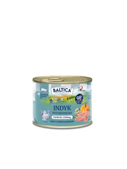 BALTICA Smaki Regionów Kot Indyk 185g karma mokra dla kotów dorosłych