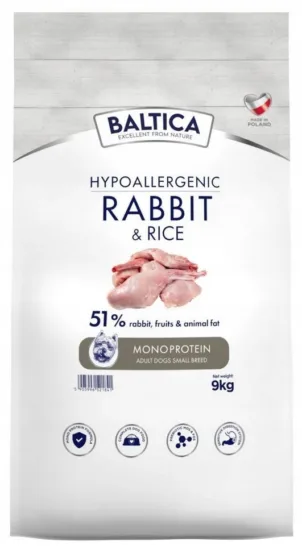 BALTICA NUTRACEUTIC Hypoallergenic Rabbit & Rice M 9kg