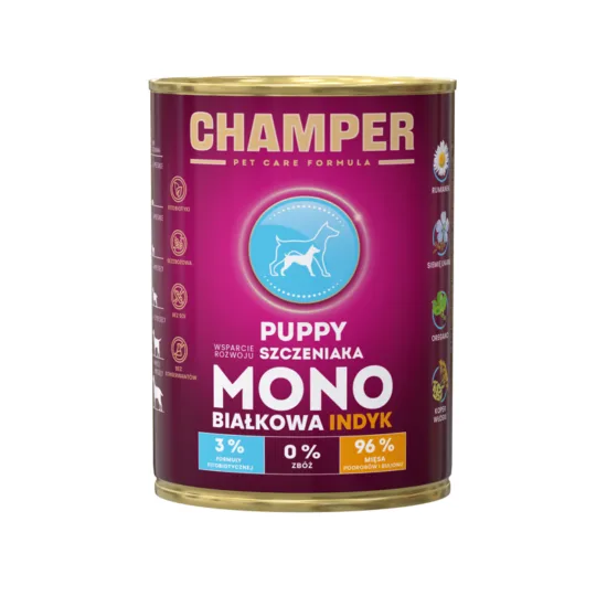 CHAMPER Puppy Monobiałkowa Indyk