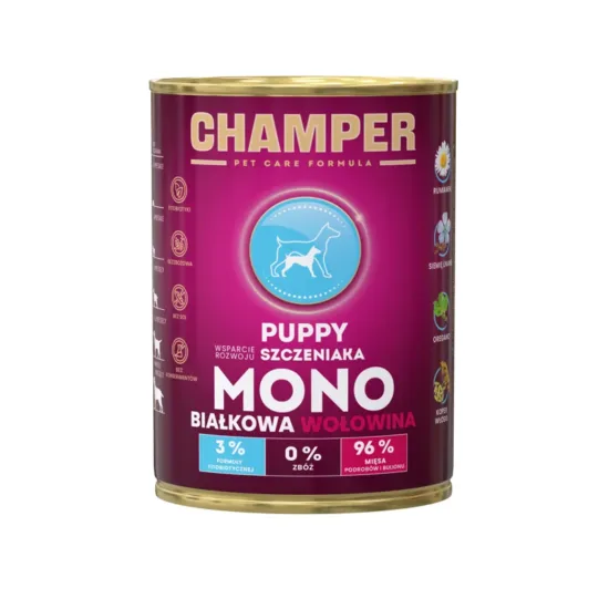 CHAMPER Puppy Monobiałkowa Wołowina