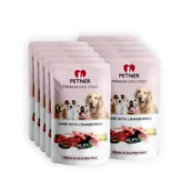 PETNER Jagnięcina z żurawiną 10x500g karma mokra dla psów dorosłych