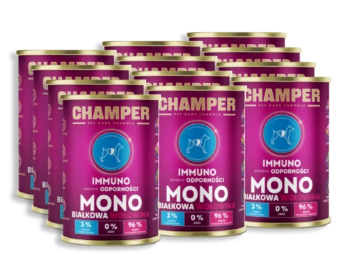 CHAMPER Immuno Monobiałkowa Wołowina 12x400g