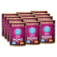 CHAMPER Puppy Monobiałkowa Indyk 12x400g karma mokra dla szczeniąt