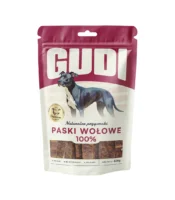 GUDI Paski mięsne Wołowina 500g naturalne przysmaki dla psa