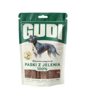 GUDI Paski mięsne Jeleń 500g naturalne przysmaki dla psa