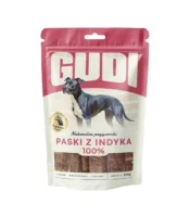 GUDI Paski mięsne Indyk 100g naturalne przysmaki dla psa