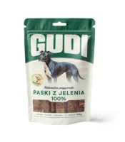 GUDI Paski mięsne Jeleń 500g naturalne przysmaki dla psa