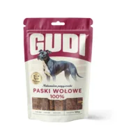 GUDI Paski mięsne Wołowina 500g naturalne przysmaki dla psa