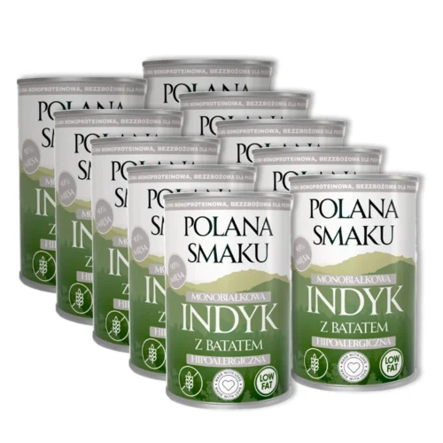 POLANA SMAKU Indyk z Batatem 10x400g karma mokra monoproteinowa dla psów dorosłych