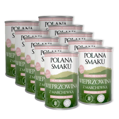 POLANA SMAKU Wieprzowina z Marchewką 10x400g karma mokra monoproteinowa dla psów dorosłych