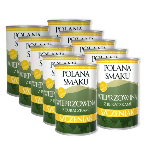 POLANA SMAKU Wieprzowina z Burakiem 10x400g karma mokra monoproteinowa dla szczeniąt