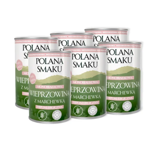 POLANA SMAKU Wieprzowina z Marchewką 6x400g karma mokra monoproteinowa dla psów dorosłych