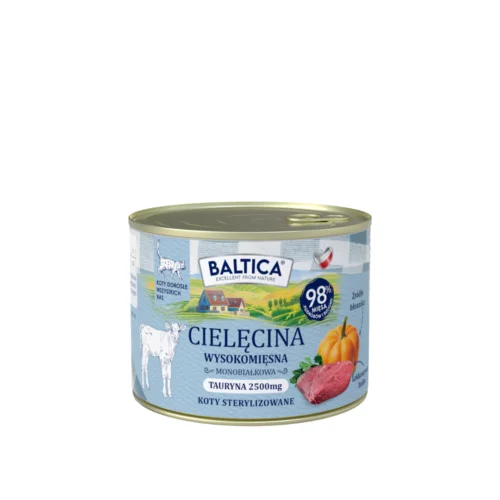 BALTICA Smaki Regionów Cielęcina 185g monobiałkowa karma mokra dla kotów dorosłych