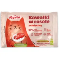 Comfy Appetit Cielęcina w rosole dla sterylizowanych kotów 4x85g